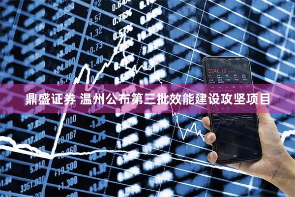 鼎盛证券 温州公布第三批效能建设攻坚项目